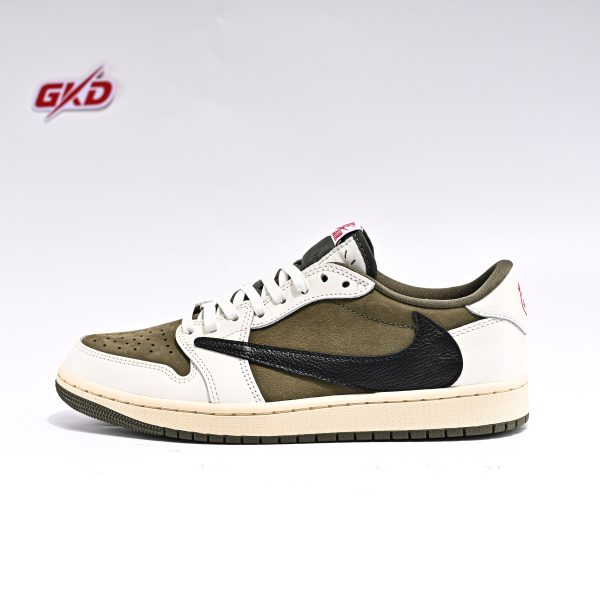 Travis Scott X Air Jordan 1 Low “Medium Olive” 5.0 , DZ4137-106