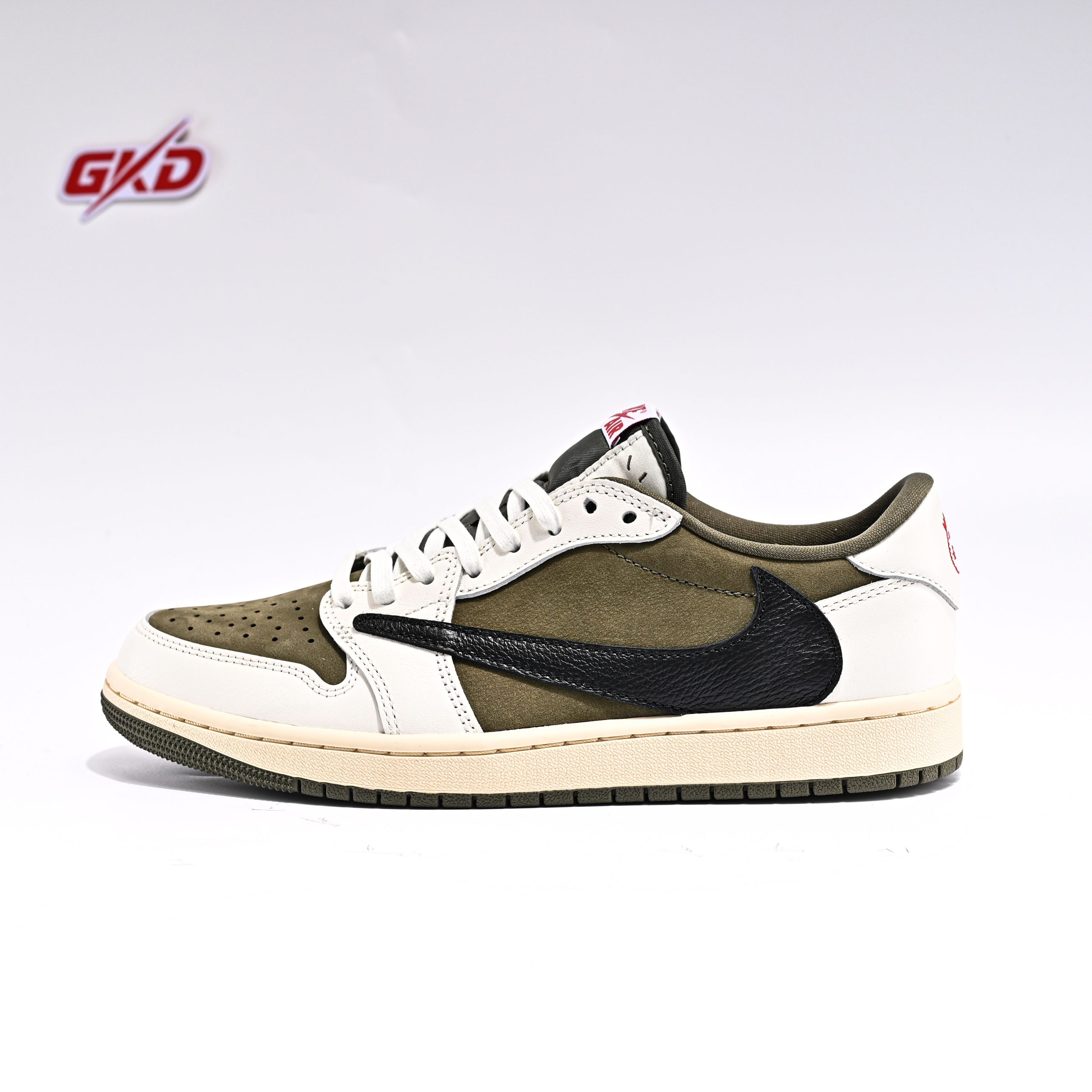 Travis Scott X Air Jordan 1 Low “Medium Olive” 5.0 , DZ4137-106
