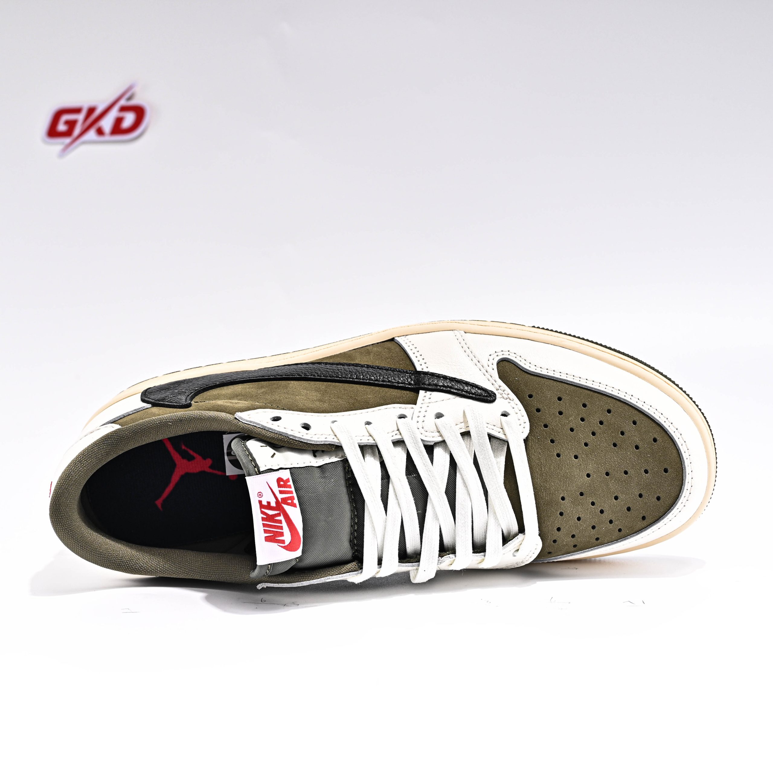 Travis Scott X Air Jordan 1 Low “Medium Olive” 5.0 , DZ4137-106 - Image 6