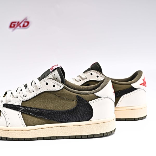 Travis Scott X Air Jordan 1 Low “Medium Olive” 5.0 , DZ4137-106 - Image 7